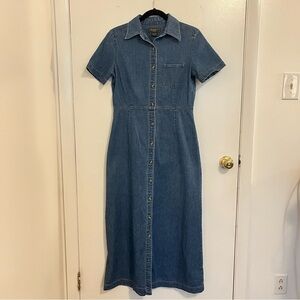 XS Eddie Bauer Denim Midi Dress